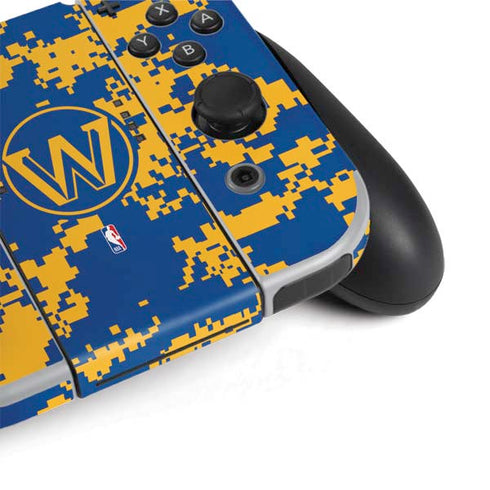 NBA Golden State Warriors Digi Camo Nintendo Switch OLED (2021) Skin