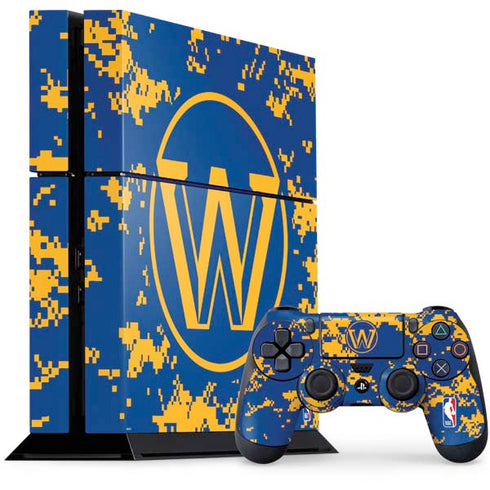 NBA Golden State Warriors Digi Camo PS4 Console and Controller Bundle Skin