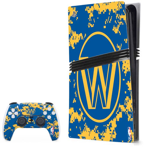 NBA Golden State Warriors Digi Camo PlayStation PS5 Skins