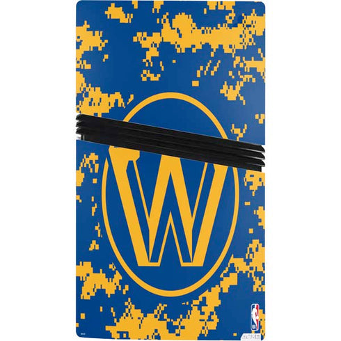 NBA Golden State Warriors Digi Camo PS5 Pro Console Skin