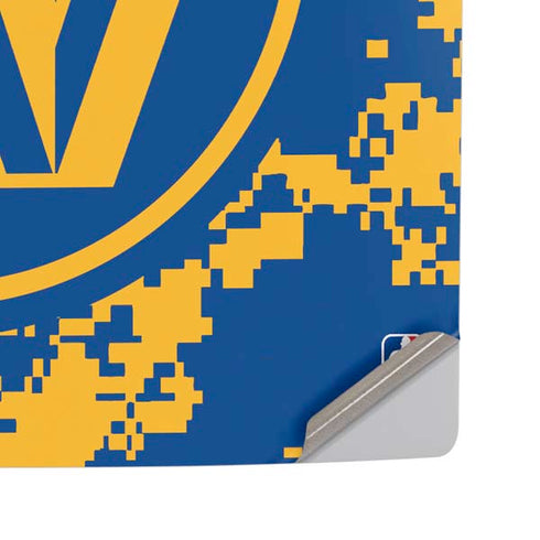 NBA Golden State Warriors Digi Camo PS5 Pro Disk Console Skin