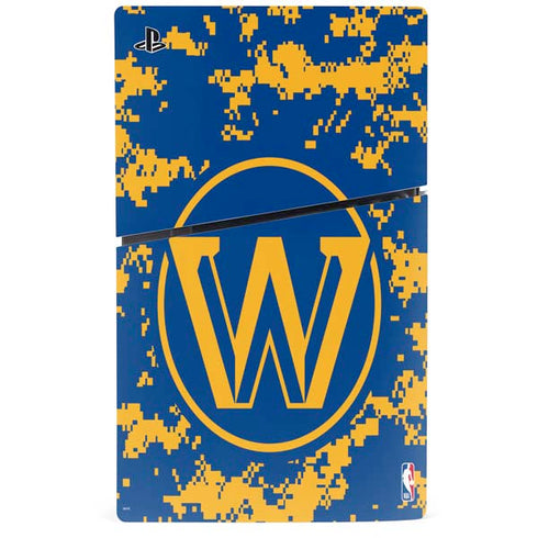 NBA Golden State Warriors Digi Camo PS5 Slim Digital Edition Bundle Skin