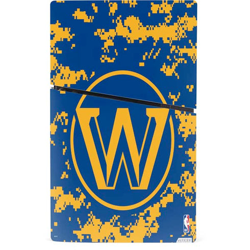 NBA Golden State Warriors Digi Camo PS5 Slim Digital Edition Console Skin