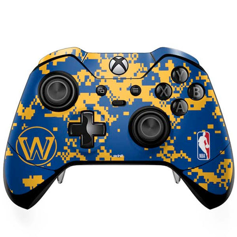 NBA Golden State Warriors Digi Camo Xbox One Elite Controller Skin