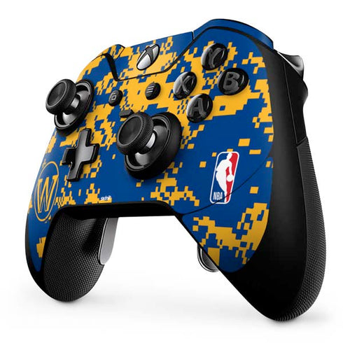NBA Golden State Warriors Digi Camo Xbox One Elite Controller Skin