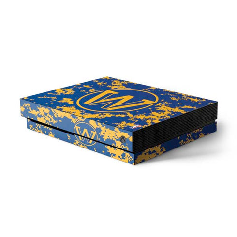 NBA Golden State Warriors Digi Camo Xbox One X Console Skin