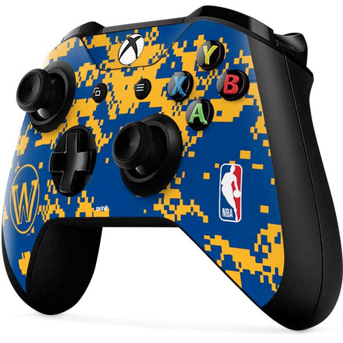 NBA Golden State Warriors Digi Camo Xbox One X Controller Skin