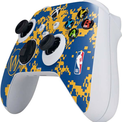 NBA Golden State Warriors Digi Camo Xbox Series S Controller Skin