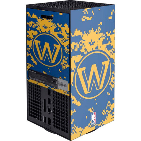 NBA Golden State Warriors Digi Camo Xbox Series X Console Skin