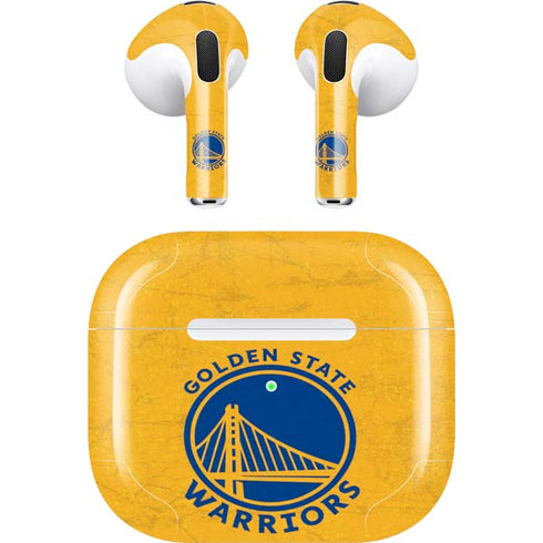NBA Golden State Warriors Distressed Apple AirPods (3rd Gen 2021) Skin