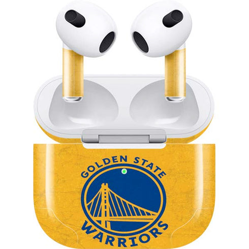 NBA Golden State Warriors Distressed Apple AirPods (3rd Gen 2021) Skin