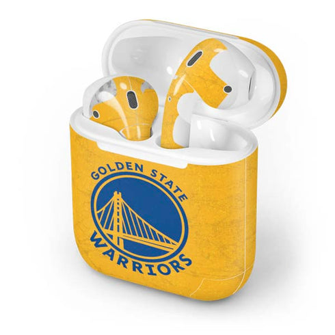 NBA Golden State Warriors Distressed Apple AirPods Skin
