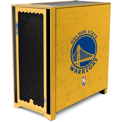 NBA Golden State Warriors Distressed Corsair 4000D Tempered Glass Mid-Tower ATX Case Skin