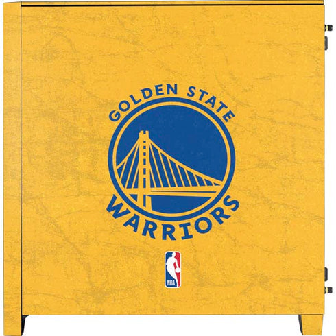 NBA Golden State Warriors Distressed Corsair 4000D Tempered Glass Mid-Tower ATX Case Skin