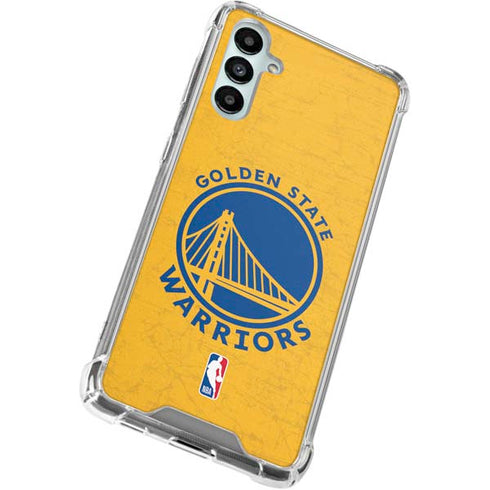 NBA Golden State Warriors Distressed Galaxy A15 5G Clear Case