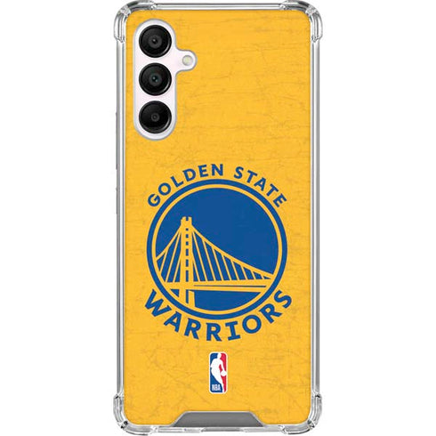 NBA Golden State Warriors Distressed Galaxy A16 5G Clear Case