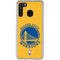 NBA Golden State Warriors Distressed Galaxy A21 Clear Case