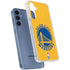NBA Golden State Warriors Distressed Galaxy A55 5G Clear Case
