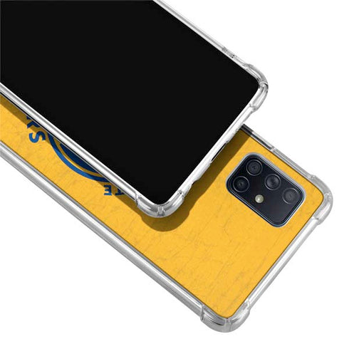 NBA Golden State Warriors Distressed Galaxy A71 5G Clear Case