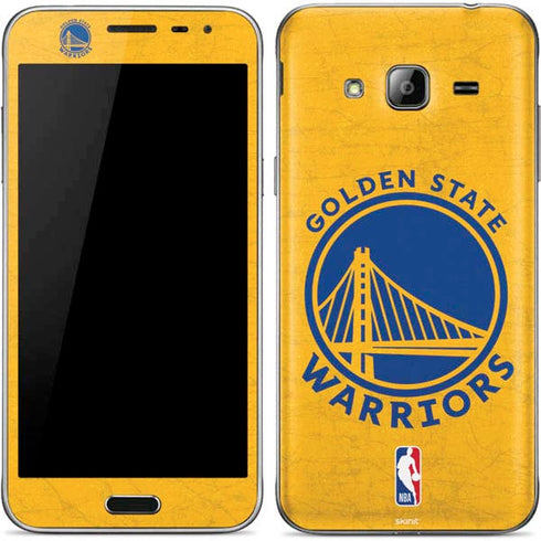 NBA Golden State Warriors Distressed Galaxy J3 Skin