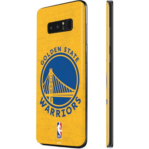 NBA Golden State Warriors Distressed Galaxy Note 8 Skin
