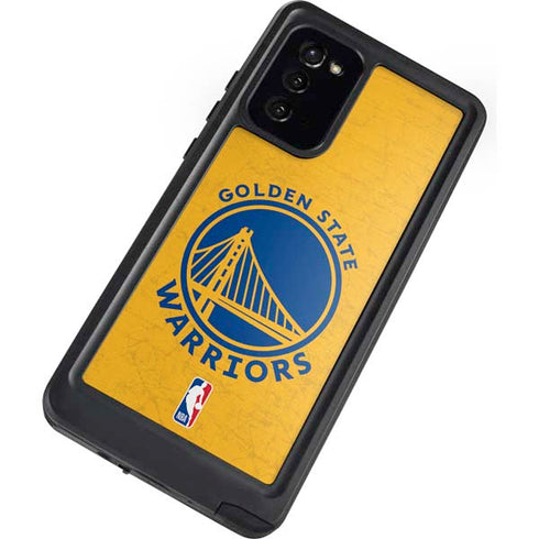 NBA Golden State Warriors Distressed Galaxy Note20 5G Waterproof Case