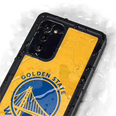 NBA Golden State Warriors Distressed Galaxy Note20 5G Waterproof Case