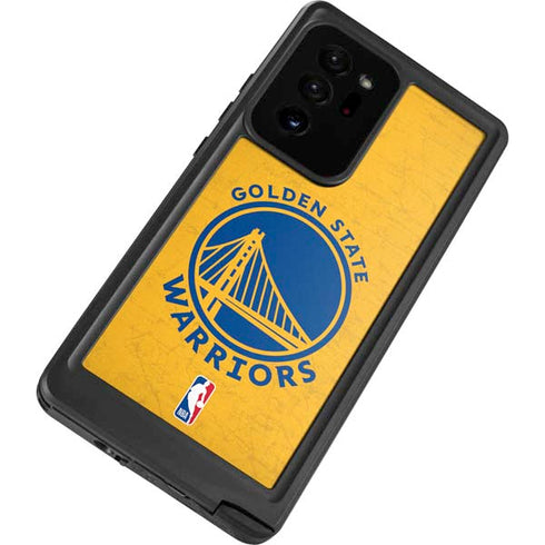 NBA Golden State Warriors Distressed Galaxy Note20 Ultra 5G Waterproof Case