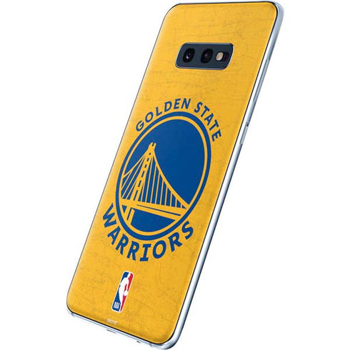 NBA Golden State Warriors Distressed Galaxy S10e Skin