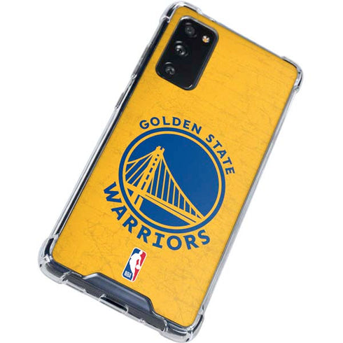 NBA Golden State Warriors Distressed Galaxy S20 FE Clear Case