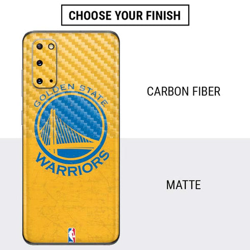 NBA Golden State Warriors Distressed Galaxy S20 Skin