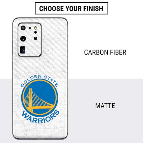 NBA Golden State Warriors Distressed Galaxy S20 Ultra 5G Skin