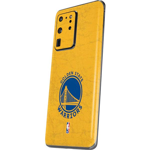 NBA Golden State Warriors Distressed Galaxy S20 Ultra 5G Skin