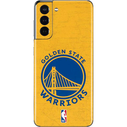 NBA Golden State Warriors Distressed Galaxy S21 5G Skin