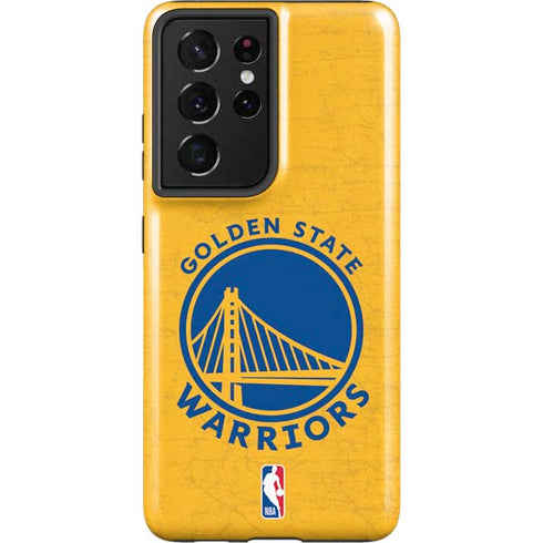 NBA Golden State Warriors Distressed Galaxy S21 Ultra 5G Pro Case