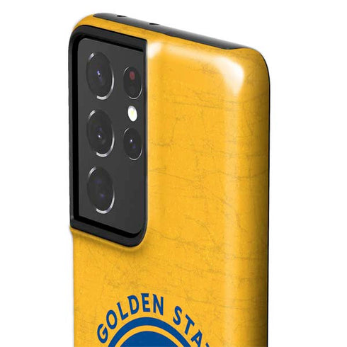 NBA Golden State Warriors Distressed Galaxy S21 Ultra 5G Pro Case