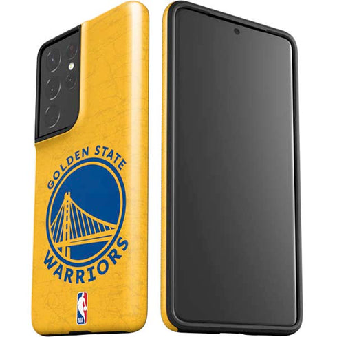 NBA Golden State Warriors Distressed Galaxy S21 Ultra 5G Pro Case