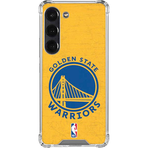 NBA Golden State Warriors Distressed Galaxy S23 Clear Case