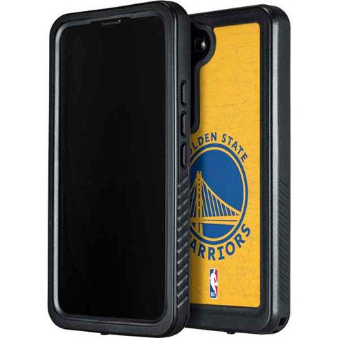 NBA Golden State Warriors Distressed Galaxy S23 Waterproof Case