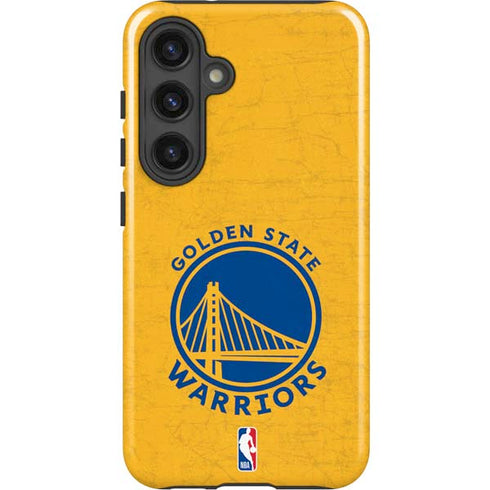 NBA Golden State Warriors Distressed Galaxy S25 Impact Case
