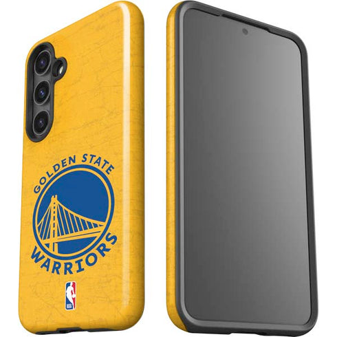 NBA Golden State Warriors Distressed Galaxy S25 Impact Case