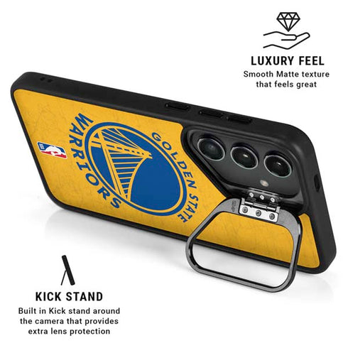 NBA Golden State Warriors Distressed Galaxy S24 Kickstand Case