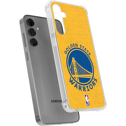 NBA Golden State Warriors Distressed Galaxy S24 Plus Clear Case