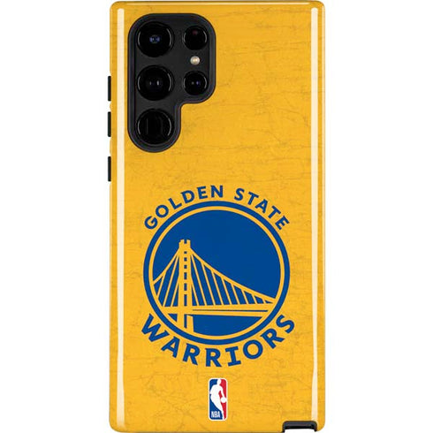 NBA Golden State Warriors Distressed Galaxy S25 Ultra Impact Case