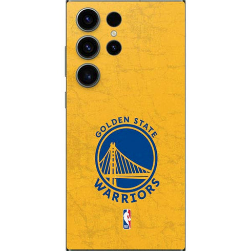 NBA Golden State Warriors Distressed Galaxy S25 Ultra Skin