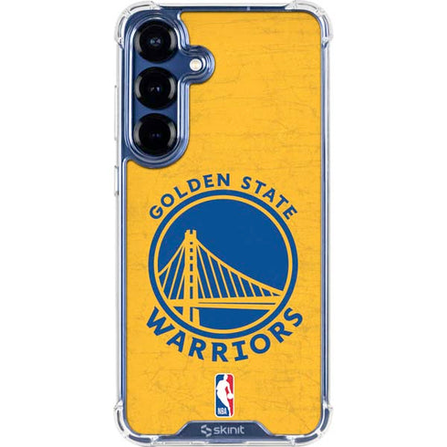 NBA Golden State Warriors Distressed Galaxy S25 Plus Clear Case