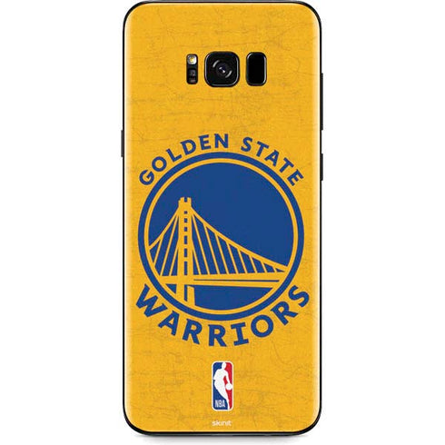 NBA Golden State Warriors Distressed Galaxy S8 Skin