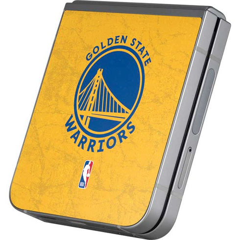 NBA Golden State Warriors Distressed Galaxy Z Flip6 Skin