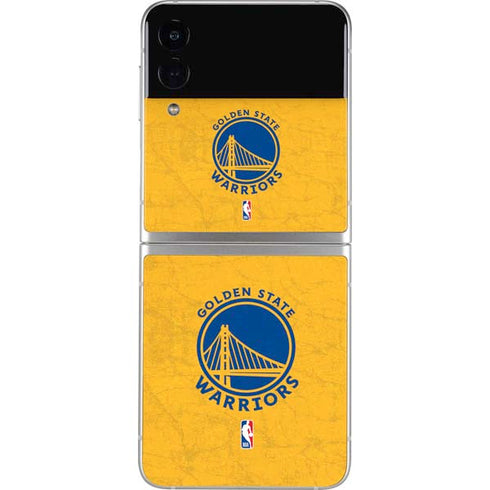 NBA Golden State Warriors Distressed Galaxy Z Flip3 5G Skin
