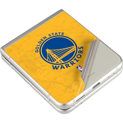 NBA Golden State Warriors Distressed Galaxy Z Flip3 5G Skin